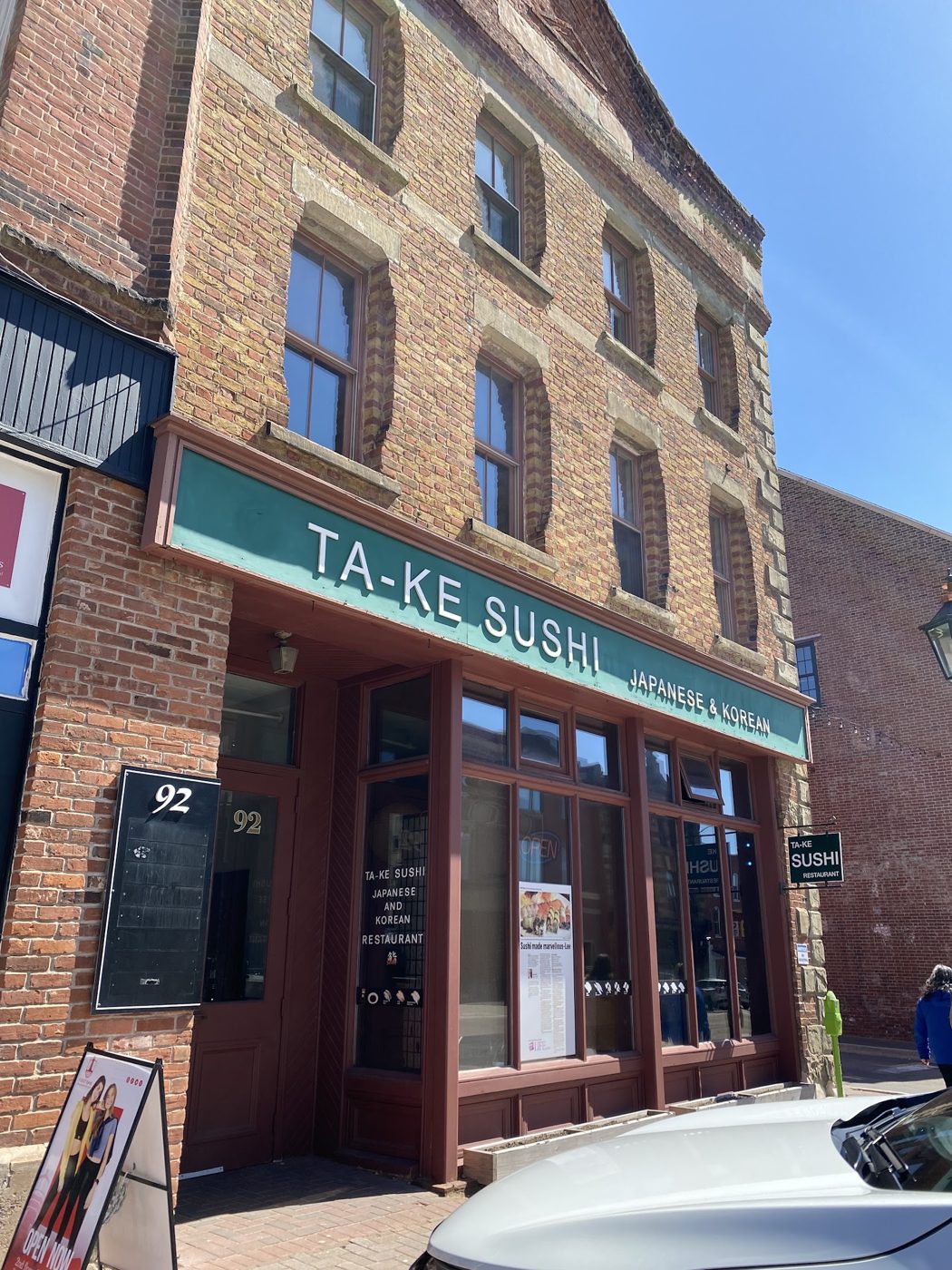 The TA-KE Sushi storefront at 92 Queen Street in downtown Charlottetown